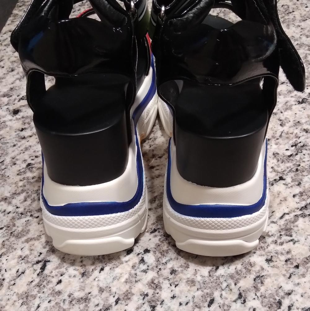 Bold Multicolor Platform Sandals - image 5